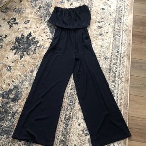 Size M - Tyche Navy Strapless Jumpsuit with pockets